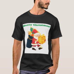 Camiseta Feliz Natal Estampa Desejo Magic-Tee Cor Preta