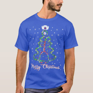 Camiseta Feliz Natal Estetoscópio NICU Enfermeira Natal T