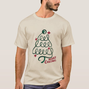 Camiseta Feliz Natal Estetoscópio Trabalhador Médico da CNA