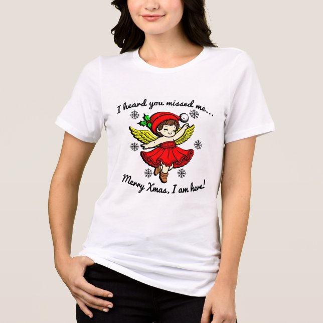 Camiseta Feliz Natal Estou Aqui (Frente)