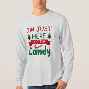 Camiseta Feliz Natal Estou Aqui Para O Docinho
