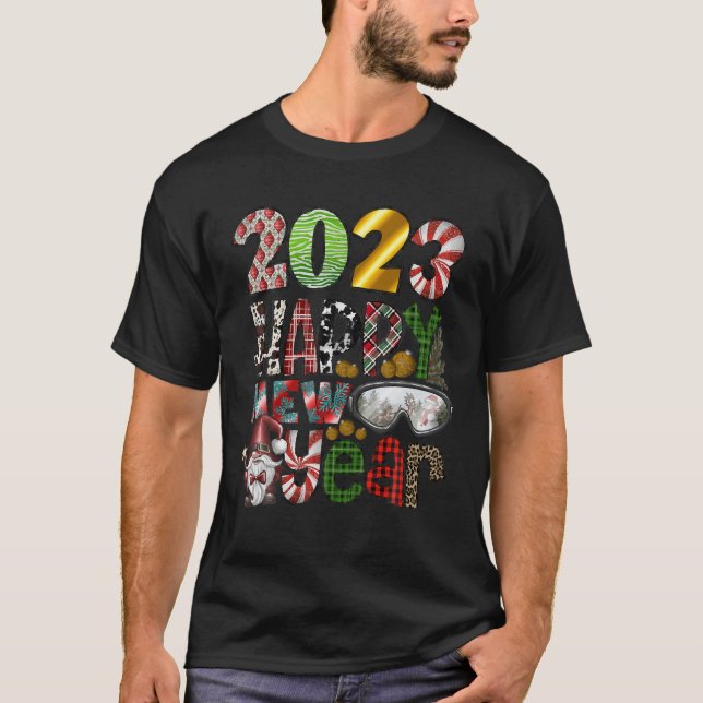 Camiseta Feliz Natal, Família de Felizes anos novos 2023 (Frente)