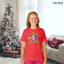 Camiseta Feliz Natal Família de Mug de Chocolate Quente Bon