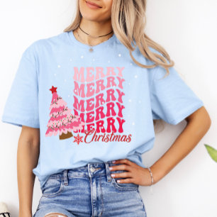 Camiseta Feliz Natal Família Moderna Mulher do Xmas Diverti