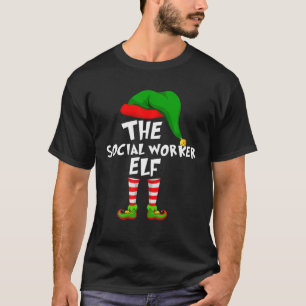 Camiseta Feliz Natal Familiar Do Trabalhador Social