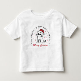 Camiseta Feliz Natal Felino Natalino votos de gato fofo