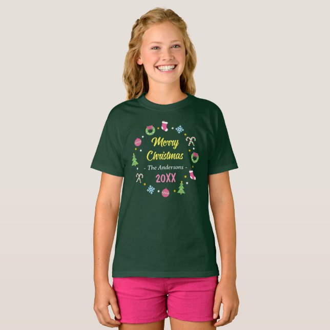 Camiseta Feliz Natal feliz - Crianças (Frente Completa)