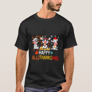 Camiseta Feliz Natal Feliz das Vacas Felizes Hallothanksmas