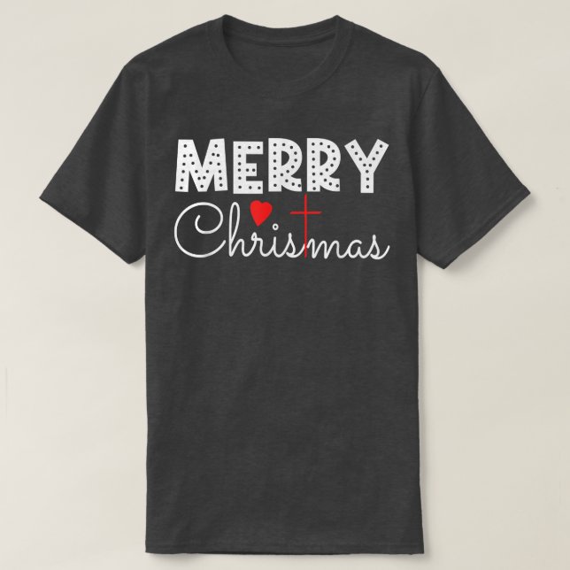 Camiseta Feliz Natal, Feliz Feriados Cristãos Fé e (Frente do Design)