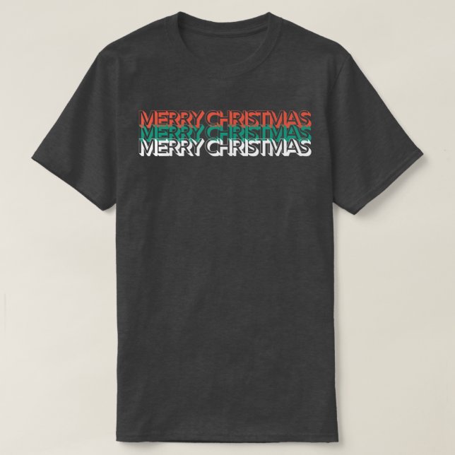 Camiseta Feliz Natal Feliz Férias Retro Festivo (Frente do Design)
