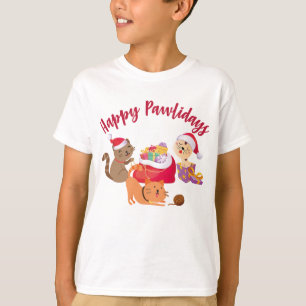 Camiseta Feliz Natal Feliz Festa de Felinos