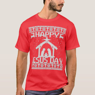 Camiseta Feliz Natal Feliz Jesus Feliz Dia de Natal Feio