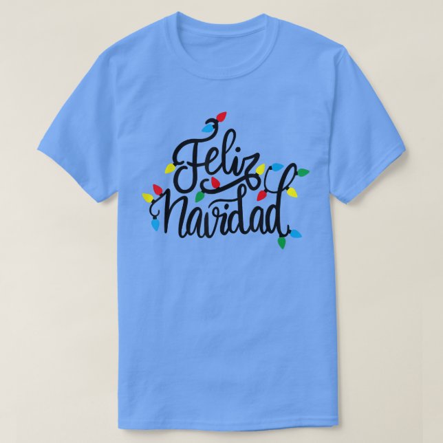 Camiseta Feliz Natal Feliz Navidad Light (Frente do Design)