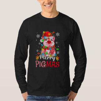 Camiseta Feliz Natal Feliz Pigmas Cujo Porco Engraçado Xmas
