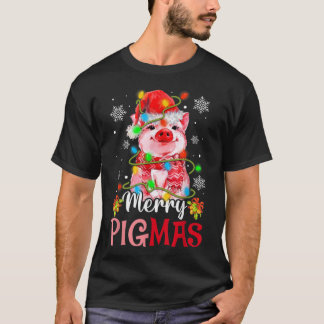 Camiseta Feliz Natal Feliz Pigmas Cujo Porco Engraçado Xmas