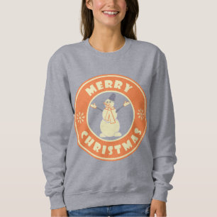 Camiseta Feliz Natal Feliz Snowman famoso estilo de café