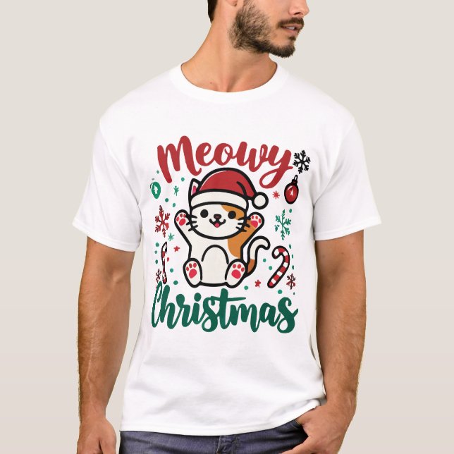 Camiseta Feliz Natal - Feriado Festivo Festivo Bonito (Frente)