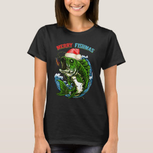 Camiseta Feliz Natal Fishmas Pescaria Peixe Presente