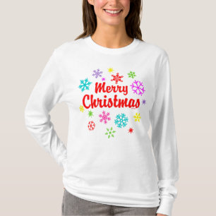 Camiseta Feliz Natal Flocos de Neve