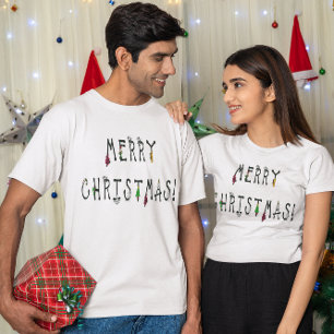 Camiseta Feliz Natal - Fonte de decoração