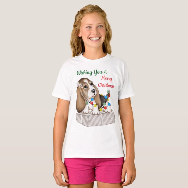 Camiseta Feliz Natal Garotas (Frente Completa)