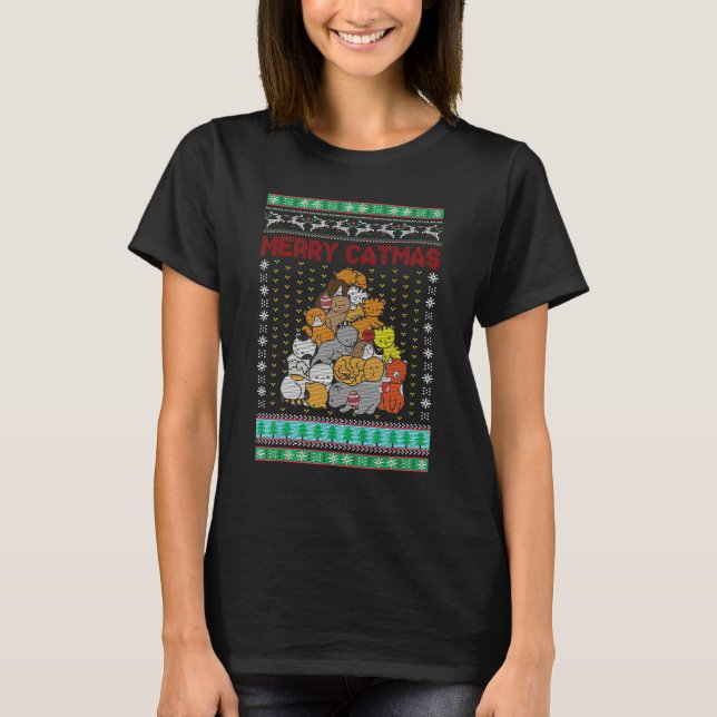 Camiseta Feliz Natal Gatinho (Frente)