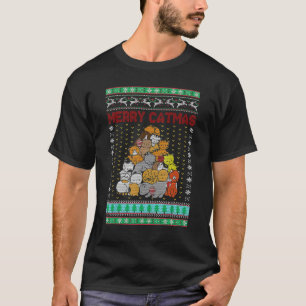 Camiseta Feliz Natal Gato Árvore de Natal Gatinho Árvore d