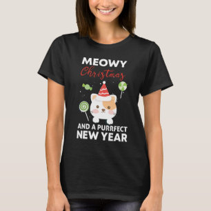 Camiseta Feliz Natal Gato Engraçado 