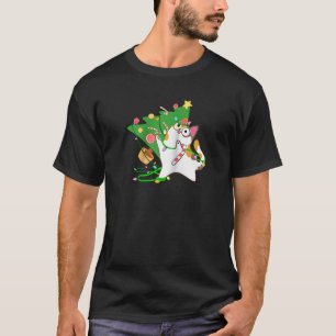 Camiseta Feliz Natal Gato Engraçado Gatinho Natal Luzes de