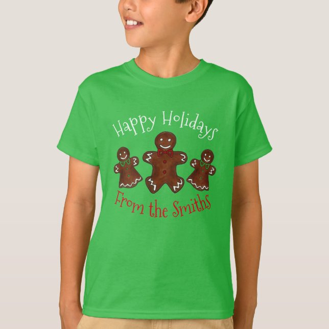 Camiseta Feliz Natal Gingercake Homem Cookies (Frente)