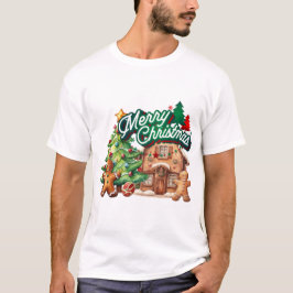 Camiseta Feliz Natal Gingercake House