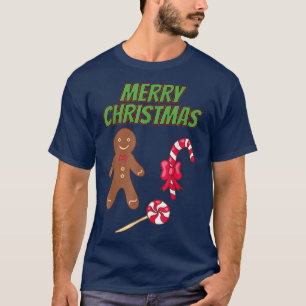 Camiseta Feliz Natal Gingercake man Bakery Candy Candy