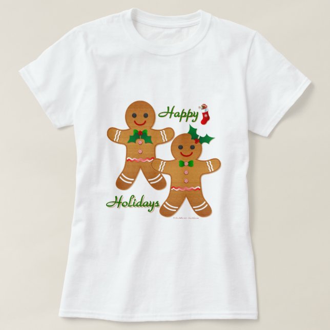 Camiseta Feliz Natal Gingercake Man Boy (Frente do Design)