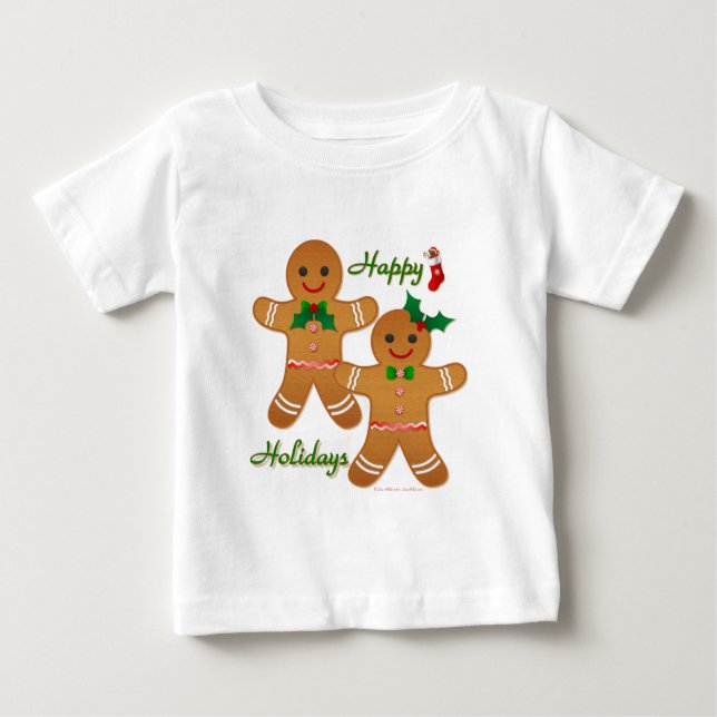 Camiseta Feliz Natal Gingercake Man Boy (Frente)