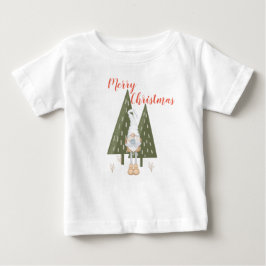Camiseta Feliz Natal Gnome Adorável Combinando