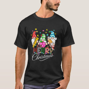 Camiseta Feliz Natal Gnomo, Família Engraçada Garota Xmas