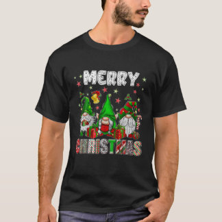 Camiseta Feliz Natal Gnomo Família Engraçado Árvore Xmas