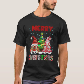 Camiseta Feliz Natal Gnomo Família Engraçado Árvore Xmas