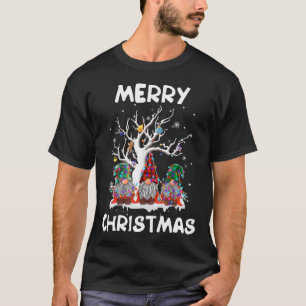 Camiseta Feliz Natal Gnomos Diversão Xmas Família Homens Mu