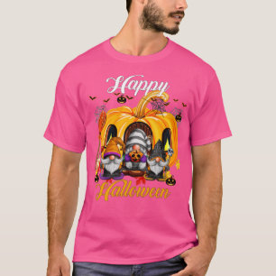 Camiseta Feliz Natal Gnomos Pumpkin Cai Feriado Engraçado