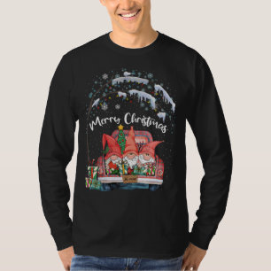Camiseta Feliz Natal Gnomos Red Truck Snow Xmas Tree Pa