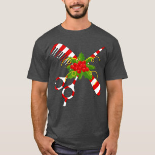 Camiseta Feliz Natal Hairstylist Engraçado Ferramenta Engra