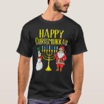Camiseta Feliz Natal Hanukkah Hanukkah Pajamas Chan<br><div class="desc">Feliz Natal Natal Hanukkah Pajamas Chanukah PJs.</div>