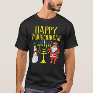 Camiseta Feliz Natal Hanukkah Hanukkah Pajamas Chan
