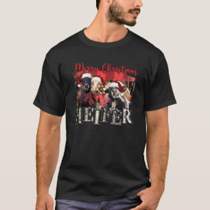 Camiseta Feliz Natal Heifer Papais noeis Engraçados Vaca Bu