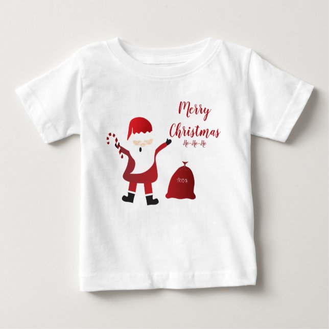 Camiseta Feliz Natal Ho Ho Papai Noel (Frente)