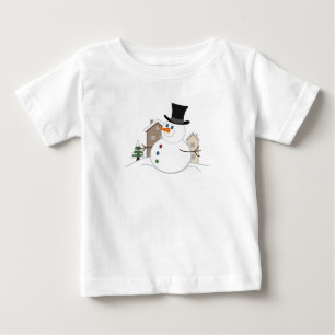 Camiseta Feliz Natal - Ilustração do Homem de Neve