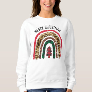 Camiseta Feliz Natal Impressão Animal Arco-Íris