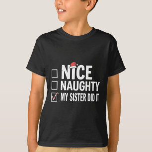 Camiseta Feliz Natal Irmã Bela Fez Isso Família Xmas B