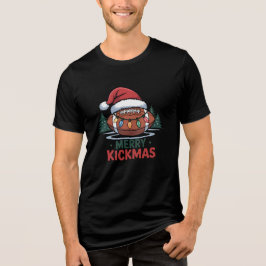 Camiseta Feliz Natal Kickmas Design de Futebol de Natal